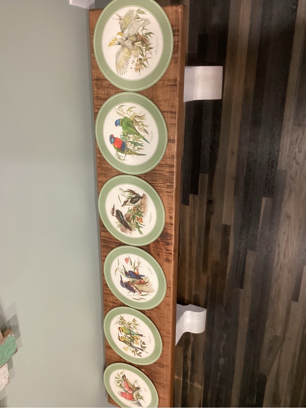 Vintage Decorative Placemats Australian Birds - Set of 6